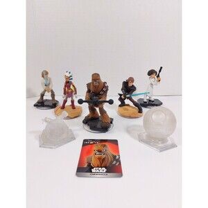 Star Wars Disney Infinity 7 Piece Lot Chewbacca Leia